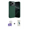 MARSİLYAN™- iPhone 17 Pro Max Kılıf Ahenk Serisi - Şeffaf Pasifik Cam Ekran Koruyucu + Bilvis Titan Kamera Lens - GS