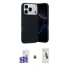 MARSİLYAN™- iPhone 17 Pro Max Kılıf Ahenk Serisi - Şeffaf Pasifik Cam Ekran Koruyucu + Bilvis Titan Kamera Lens - LT