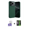 MARSİLYAN™- iPhone 17 Pro Max Kılıf Ahenk Serisi - Siyah 360 Mat Full Body Arka Koruyucu + Bilvis Titan Kamera Lens - GS