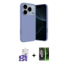 MARSİLYAN™- iPhone 17 Pro Max Kılıf Ahenk Serisi - Siyah 360 Mat Full Body Arka Koruyucu + Bilvis Titan Kamera Lens - GS