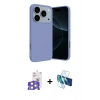 MARSİLYAN™- iPhone 17 Pro Max Kılıf Ahenk Serisi - Siyah 3D Antistatik Cam Ekran Koruyucu + Bilvis Titan Kamera Lens - GS