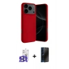 MARSİLYAN™- iPhone 17 Pro Max Kılıf Ahenk Serisi - Siyah 3D Antistatik Hayalet Cam Ekran Koruyucu + Bilvis Titan Kamera Lens - LT
