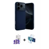 MARSİLYAN™- iPhone 17 Pro Max Kılıf Ahenk Serisi - Siyah 3D Antistatik Seramik Nano Ekran Koruyucu + Bilvis Titan Kamera Lens - TU