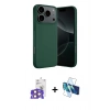 MARSİLYAN™- iPhone 17 Pro Max Kılıf Ahenk Serisi - Siyah 3D Antistatik Seramik Nano Ekran Koruyucu + Bilvis Titan Kamera Lens - TU