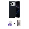 MARSİLYAN™- iPhone 17 Pro Max Kılıf Ahenk Serisi - Siyah Bilvis 3D Cam Ekran Koruyucu + Bilvis Titan Kamera Lens - TU
