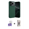 MARSİLYAN™- iPhone 17 Pro Max Kılıf Ahenk Serisi - Siyah Bilvis 3D Cam Ekran Koruyucu + Bilvis Titan Kamera Lens - TU