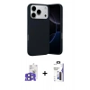 MARSİLYAN™- iPhone 17 Pro Max Kılıf Ahenk Serisi - Siyah Bilvis 3X AR Hayalet Cam Ekran Koruyucu + Bilvis Titan Kamera Lens - LT