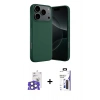 MARSİLYAN™- iPhone 17 Pro Max Kılıf Ahenk Serisi - Siyah Bilvis 3X AR Hayalet Cam Ekran Koruyucu + Bilvis Titan Kamera Lens - NLGY