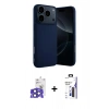 MARSİLYAN™- iPhone 17 Pro Max Kılıf Ahenk Serisi - Siyah Bilvis 3X AR Hayalet Cam Ekran Koruyucu + Bilvis Titan Kamera Lens - LT