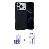 MARSİLYAN™- iPhone 17 Pro Max Kılıf Ahenk Serisi - Siyah Bilvis 3X AR HD Cam Ekran Koruyucu + Bilvis Titan Kamera Lens - NLGY