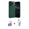 MARSİLYAN™- iPhone 17 Pro Max Kılıf Ahenk Serisi - Siyah Bilvis 3X AR HD Cam Ekran Koruyucu + Bilvis Titan Kamera Lens - GS