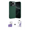 MARSİLYAN™- iPhone 17 Pro Max Kılıf Ahenk Serisi - Siyah Bilvis 3X AR HD Cam Ekran Koruyucu + Bilvis Titan Kamera Lens - TU