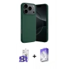 MARSİLYAN™- iPhone 17 Pro Max Kılıf Ahenk Serisi - Siyah Bilvis 5in1 3D Magic Cam Ekran Koruyucu + Bilvis Titan Kamera Lens - LT