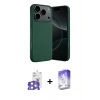 MARSİLYAN™- iPhone 17 Pro Max Kılıf Ahenk Serisi - Siyah Bilvis 5in1 3D Magic Cam Ekran Koruyucu + Bilvis Titan Kamera Lens - GS