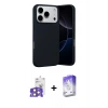 MARSİLYAN™- iPhone 17 Pro Max Kılıf Ahenk Serisi - Siyah Bilvis 5in1 3D Magic Cam Ekran Koruyucu + Bilvis Titan Kamera Lens - TU