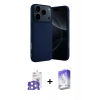 MARSİLYAN™- iPhone 17 Pro Max Kılıf Ahenk Serisi - Siyah Bilvis 5in1 3D Magic Cam Ekran Koruyucu + Bilvis Titan Kamera Lens - GS