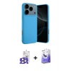 MARSİLYAN™- iPhone 17 Pro Max Kılıf Ahenk Serisi - Siyah Bilvis 5in1 5D Magic Hayalet Cam Ekran Koruyucu + Bilvis Titan Kamera Lens - NLGY