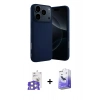 MARSİLYAN™- iPhone 17 Pro Max Kılıf Ahenk Serisi - Siyah Bilvis 5in1 5D Magic Hayalet Cam Ekran Koruyucu + Bilvis Titan Kamera Lens - GS
