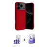 MARSİLYAN™- iPhone 17 Pro Max Kılıf Ahenk Serisi - Siyah Bilvis 5in1 5D Magic Hayalet Cam Ekran Koruyucu + Bilvis Titan Kamera Lens - NLGY