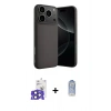 MARSİLYAN™- iPhone 17 Pro Max Kılıf Ahenk Serisi - Siyah Joko Magic 5D Cam + Bilvis Titan Kamera Lens - LT