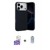 MARSİLYAN™- iPhone 17 Pro Max Kılıf Ahenk Serisi - Siyah Joko Magic 5D Cam + Turuncu Bilvis Titan Kamera Lens