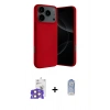 MARSİLYAN™- iPhone 17 Pro Max Kılıf Ahenk Serisi - Siyah Joko Magic 5D Cam + Turuncu Bilvis Titan Kamera Lens