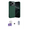 MARSİLYAN™- iPhone 17 Pro Max Kılıf Ahenk Serisi - Siyah Joko Magic 5D Cam + Turuncu Bilvis Titan Kamera Lens