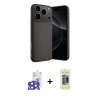 MARSİLYAN™- iPhone 17 Pro Max Kılıf Ahenk Serisi - Siyah Joko Magic 5D Hayalet Cam + Bilvis Titan Kamera Lens - LT