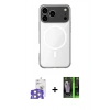 MARSİLYAN™- iPhone 17 Pro Max Kılıf Ahenk Yansıma Prime - Şeffaf 360 Full Body Arka Koruyucu + Bilvis Titan Kamera Lens - GS