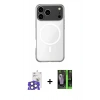 MARSİLYAN™- iPhone 17 Pro Max Kılıf Ahenk Yansıma Prime - Şeffaf 360 Full Body Arka Koruyucu + Bilvis Titan Kamera Lens - NLGY