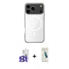 MARSİLYAN™- iPhone 17 Pro Max Kılıf Ahenk Yansıma Prime - Şeffaf Pasifik Cam Ekran Koruyucu + Bilvis Titan Kamera Lens - LT