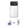 MARSİLYAN™- iPhone 17 Pro Max Kılıf Ahenk Yansıma Prime - Şeffaf Pasifik Cam Ekran Koruyucu + Bilvis Titan Kamera Lens - TU
