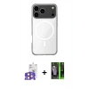MARSİLYAN™- iPhone 17 Pro Max Kılıf Ahenk Yansıma Prime - Siyah 360 Mat Full Body Arka Koruyucu + Bilvis Titan Kamera Lens - TU