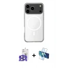 MARSİLYAN™- iPhone 17 Pro Max Kılıf Ahenk Yansıma Prime - Siyah 3D Antistatik Cam Ekran Koruyucu + Bilvis Titan Kamera Lens - LT