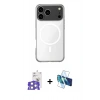 MARSİLYAN™- iPhone 17 Pro Max Kılıf Ahenk Yansıma Prime - Siyah 3D Antistatik Cam Ekran Koruyucu + Bilvis Titan Kamera Lens - GS