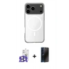 MARSİLYAN™- iPhone 17 Pro Max Kılıf Ahenk Yansıma Prime - Siyah 3D Antistatik Hayalet Cam Ekran Koruyucu + Bilvis Titan Kamera Lens - NLGY