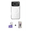MARSİLYAN™- iPhone 17 Pro Max Kılıf Ahenk Yansıma Prime - Siyah Bilvis 3D Cam Ekran Koruyucu + Bilvis Titan Kamera Lens - GS