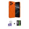 MARSİLYAN™- iPhone 17 Pro Max Kılıf Çekirdek Klasik Özel Seri - Siyah 360 Mat Full Body Arka Koruyucu + Bilvis Titan Kamera Lens - GS