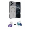 MARSİLYAN™- iPhone 17 Pro Max Kılıf Çekirdek Klasik Özel Seri - Siyah 3D Antistatik Cam Ekran Koruyucu + Bilvis Titan Kamera Lens - TU