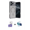 MARSİLYAN™- iPhone 17 Pro Max Kılıf Çekirdek Klasik Özel Seri - Siyah 3D Antistatik Cam Ekran Koruyucu + Bilvis Titan Kamera Lens - NLGY