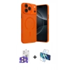 MARSİLYAN™- iPhone 17 Pro Max Kılıf Çekirdek Klasik Özel Seri - Siyah 3D Antistatik Seramik Nano Ekran Koruyucu + Bilvis Titan Kamera Lens - TU