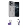 MARSİLYAN™- iPhone 17 Pro Max Kılıf Çekirdek Klasik Özel Seri - Siyah Bilvis 3X AR Hayalet Cam Ekran Koruyucu + Bilvis Titan Kamera Lens - TU