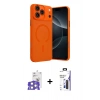 MARSİLYAN™- iPhone 17 Pro Max Kılıf Çekirdek Klasik Özel Seri - Siyah Bilvis 3X AR Hayalet Cam Ekran Koruyucu + Bilvis Titan Kamera Lens - GS