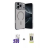MARSİLYAN™- iPhone 17 Pro Max Kılıf Çekirdek Klasik Özel Seri - Siyah Joko Magic 5D Hayalet Cam + Bilvis Titan Kamera Lens - TU