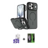 MARSİLYAN™- iPhone 17 Pro Max Kılıf Çekirdek Klasik - Şeffaf 360 Full Body Arka Koruyucu + Bilvis Titan Kamera Lens - GS