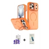 MARSİLYAN™- iPhone 17 Pro Max Kılıf Çekirdek Klasik - Şeffaf Pasifik Cam Ekran Koruyucu + Bilvis Titan Kamera Lens - TU