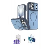 MARSİLYAN™- iPhone 17 Pro Max Kılıf Çekirdek Klasik - Siyah 3D Antistatik Cam Ekran Koruyucu + Bilvis Titan Kamera Lens - GS