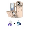 MARSİLYAN™- iPhone 17 Pro Max Kılıf Çekirdek Klasik - Siyah 3D Antistatik Cam Ekran Koruyucu + Bilvis Titan Kamera Lens - GS