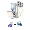 MARSİLYAN™- iPhone 17 Pro Max Kılıf Çekirdek Klasik - Siyah 3D Antistatik Cam Ekran Koruyucu + Bilvis Titan Kamera Lens - NLGY