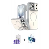 MARSİLYAN™- iPhone 17 Pro Max Kılıf Çekirdek Klasik - Siyah 3D Antistatik Cam Ekran Koruyucu + Bilvis Titan Kamera Lens - GS